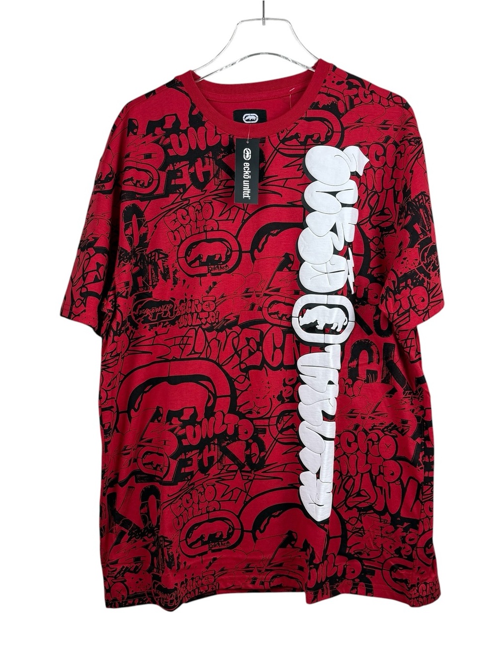 Ecko Unltd Double Sided Allover Print Short Sleeve T-Shirt Men's Size L NWT